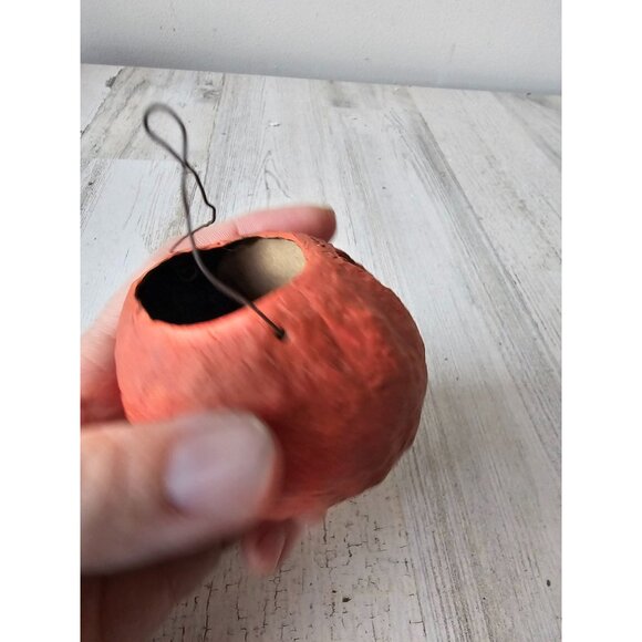 Vintage repro? Jack-o'-lantern pumpkin ornament mini Halloween decor - Picture 5 of 8
